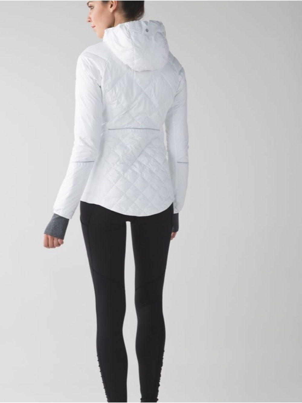 lululemon athletica White Hooded Puffer Jacket